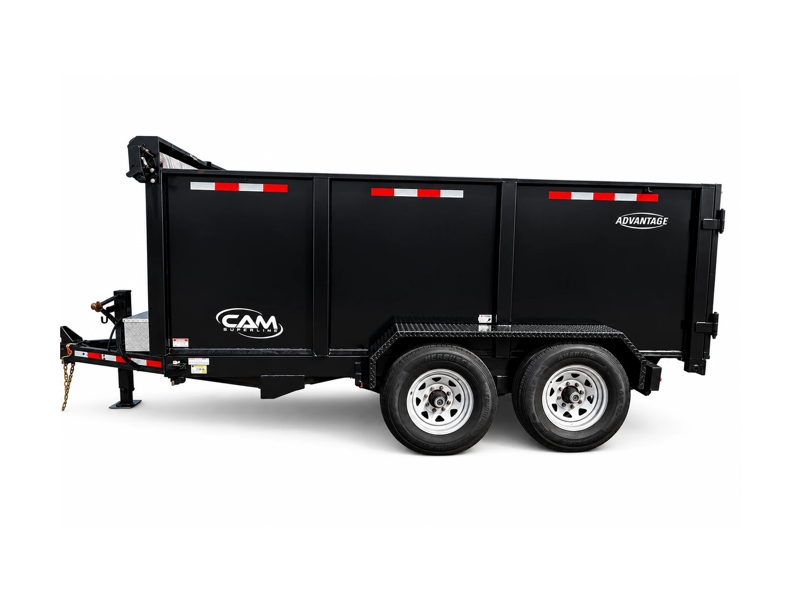 Black Dump Trailer available to rent at Power Up Equipment Rental